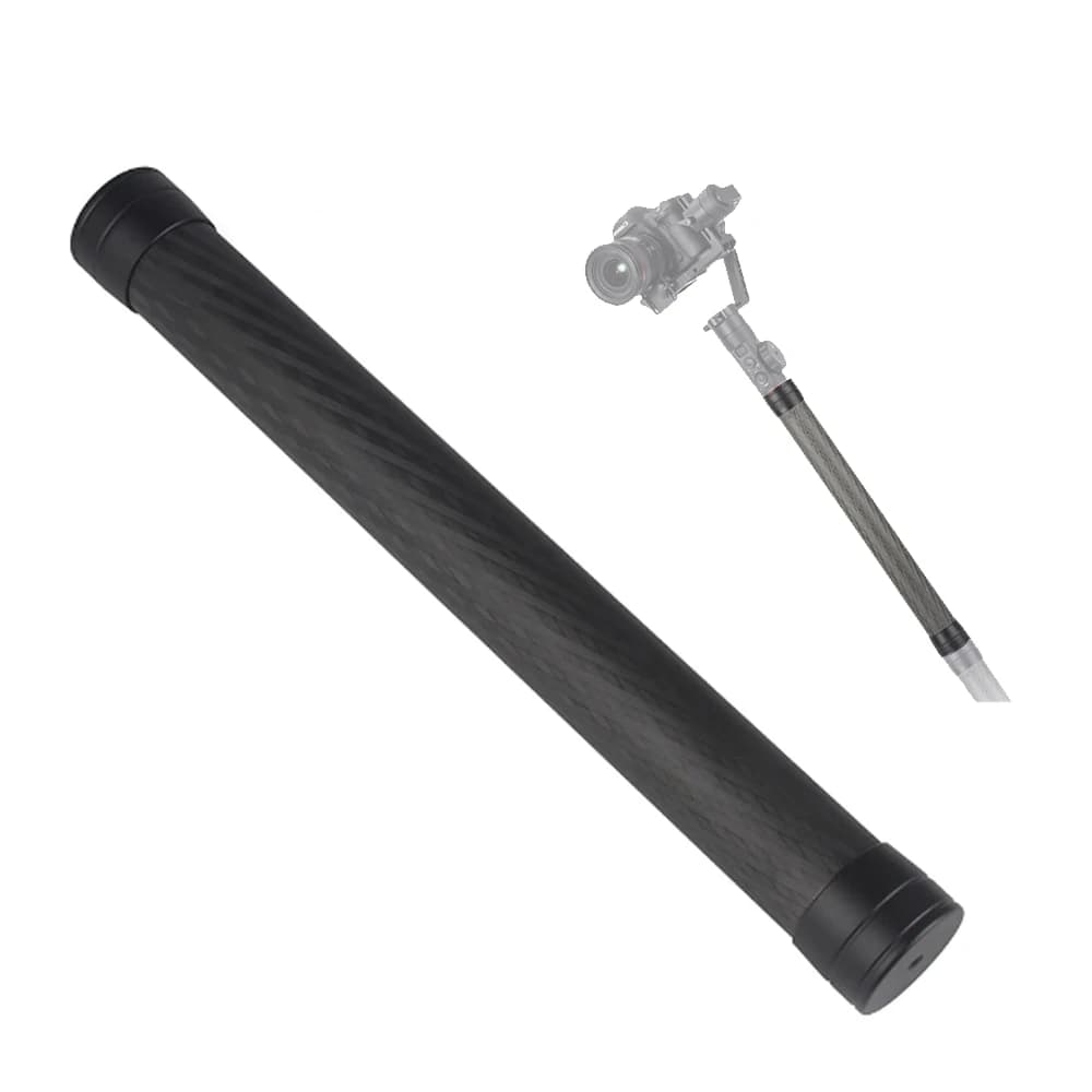JINTU 35CM Carbon Fiber Extension Pole Stick 1/4'' 3/8 Thread Stabilizer Rod Monopod for DJI Ronin S Moza Air 2 Zhiyun Crane 2