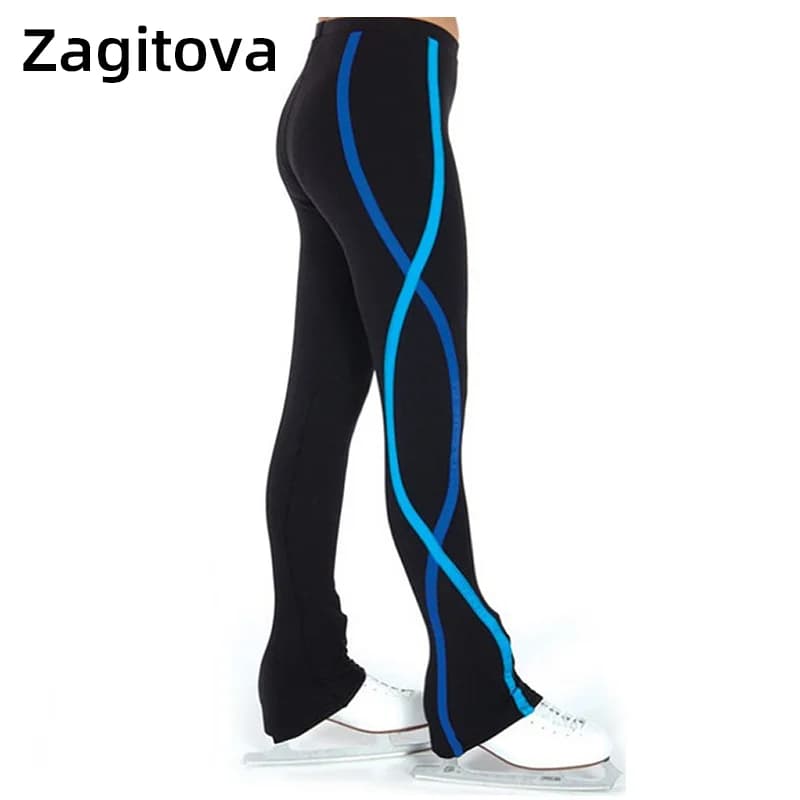 Pantaloni da pattinaggio di figura personalizzati pantaloni lunghi Concorso di allenamento Patinaje Pattinaggio su ghiaccio Pile caldo Ginnastica Ragazza Donna