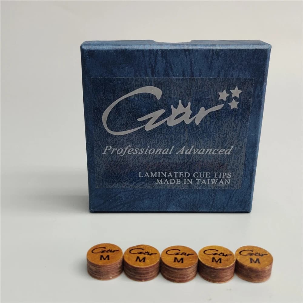 Punte per stecche da biliardo 13mm M MH Punte per stecche da biliardo professionali in pelle laminata Czar Taiwan Accessori da biliardo per carom medio duro