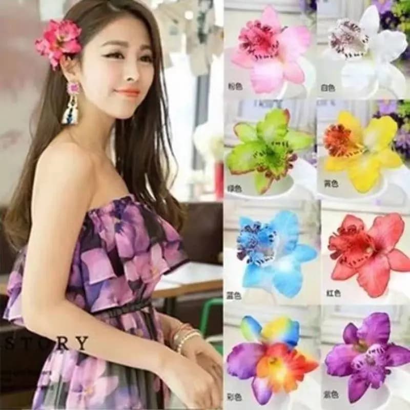 Trasporto Delle Donne di Estate Spiaggia Della Boemia Thai Giglio Orchidea di Capelli Del Fiore Della Clip Da Sposa Copricapi Vacanza Ornamenti per Capelli Accessori