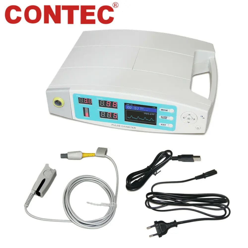 CONTEC CMS70A table finger pulse oximeter Monitor for oxygen in blood tonometer SpO2 heart rate alarm PI + USB