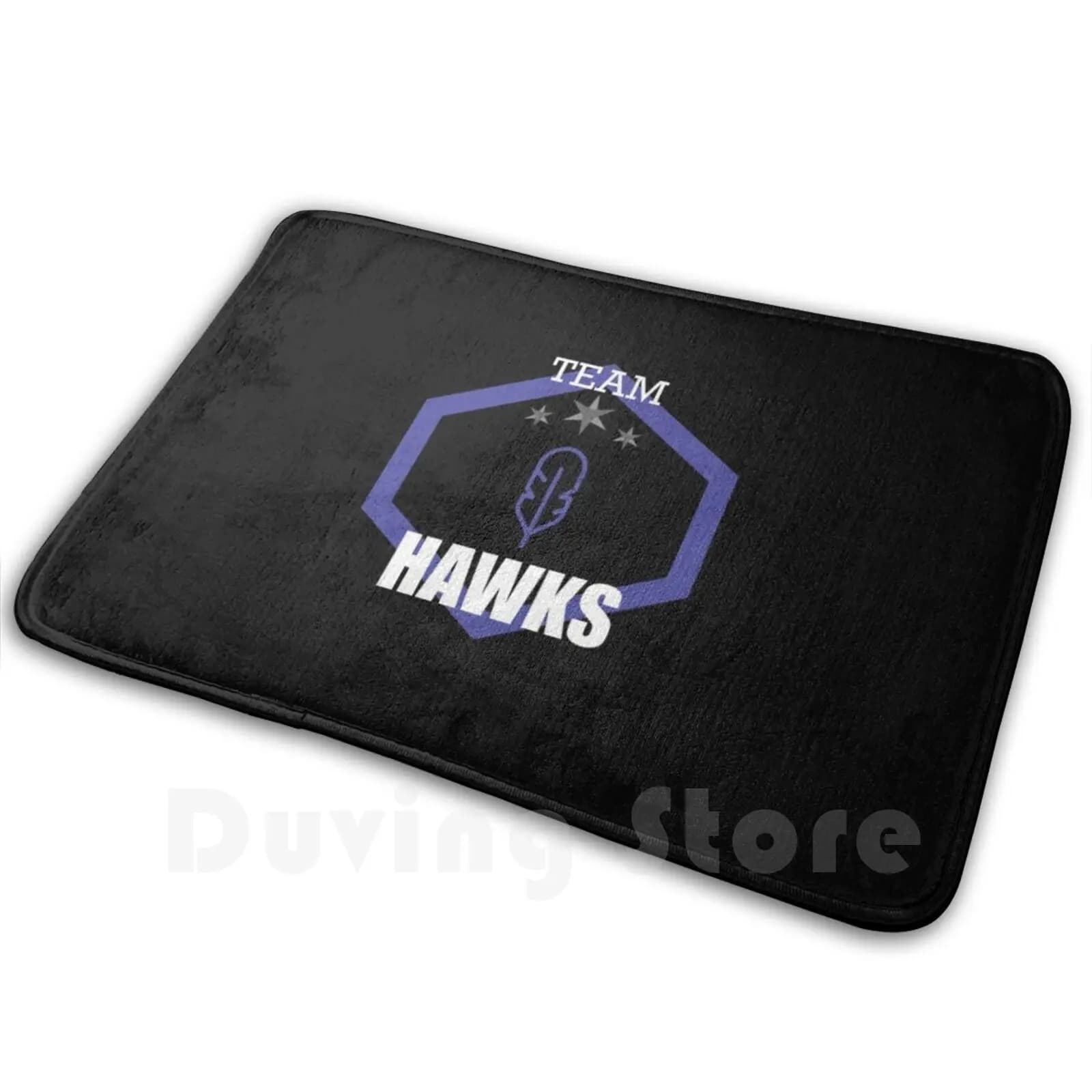 Team Hawks Shadowhawk Blu scuro Emblema Tappeto Tappetino Tappeto Cuscino Morbido antiscivolo Boko No Hero Academia Bnha Mha Bnh Deku