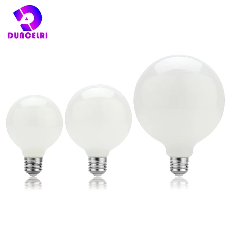 A60 ST64 G80 G95 G125 Lampadina in vetro lattiginoso E27 5W Edison Lampadina a LED AC110V 220V Lampadina a sfera globo Lampada a LED bianco freddo/caldo