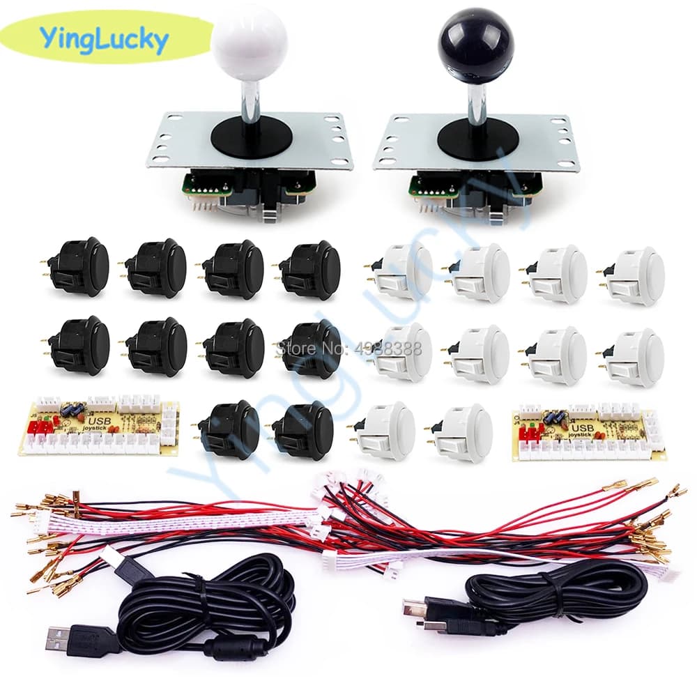 Do-y-to-te arcade joystick kit with zero delay USB encoder copy joystick sanwa 8yt button ossf-30 for Raspberry Pi