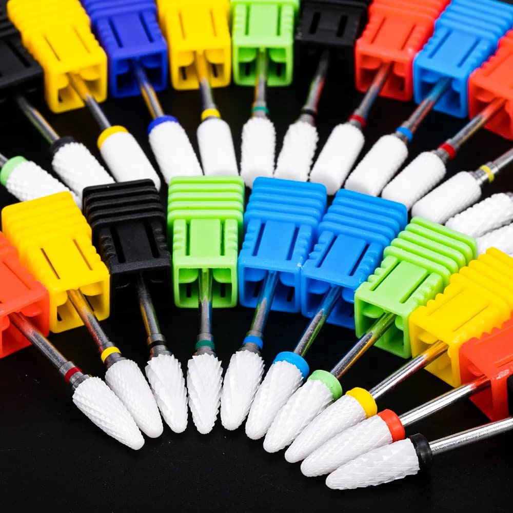 Ceramic Nail Drill Bit Electric Manicure Drills For Machine Milling Cutter Nail Burr Pedicure Accessories Tools