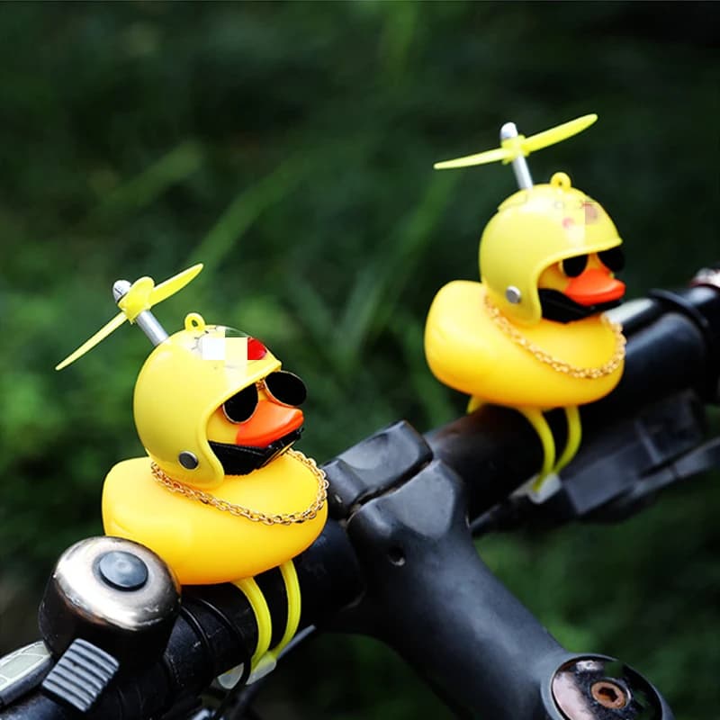 Bicycle small bike yellow duck bicycle doorbell bicycle helmet yellow screw duck anatra bike wind bike riding accessories for cycling