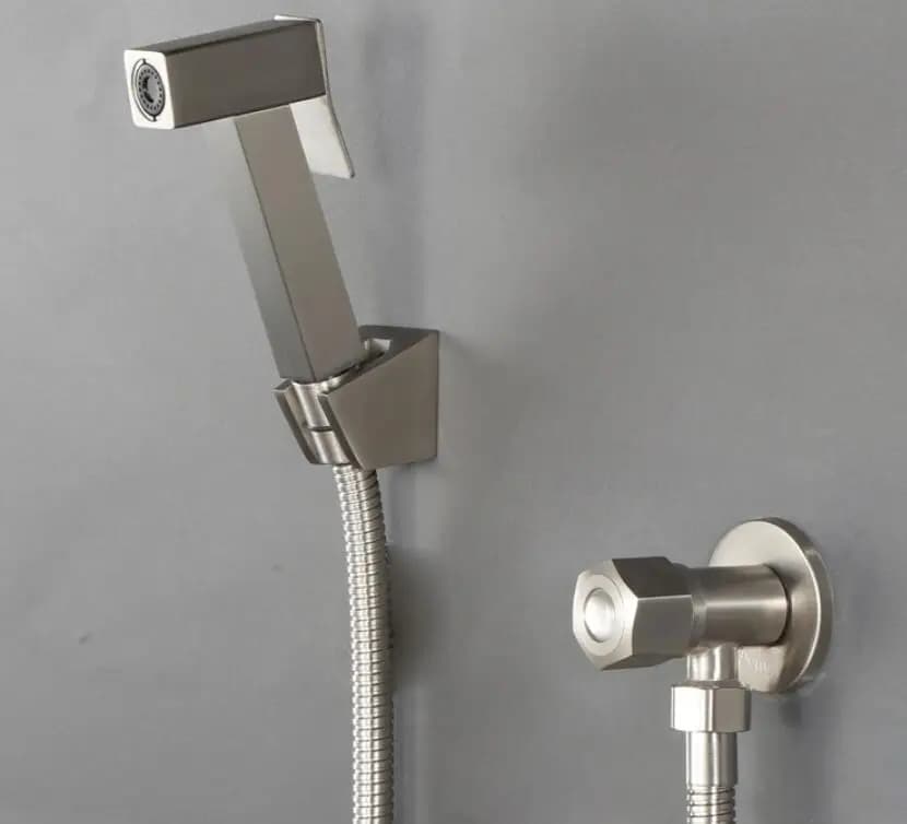 304 in Acciaio inossidabile piazza tenuto in Mano Bidet set Doccia Wc Jet Cleaner Bidet Portatile Doccia Ad Alta Pressione Testa di BD203-a