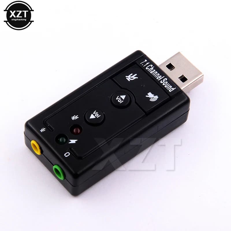 1pc Nuovo Mini USB 2.0 Esterno Virtuale 7.1 Canali Audio Scheda Audio Adattatore 3.5mm Microfono Altoparlante Audio Cuffie Jack Convertitore