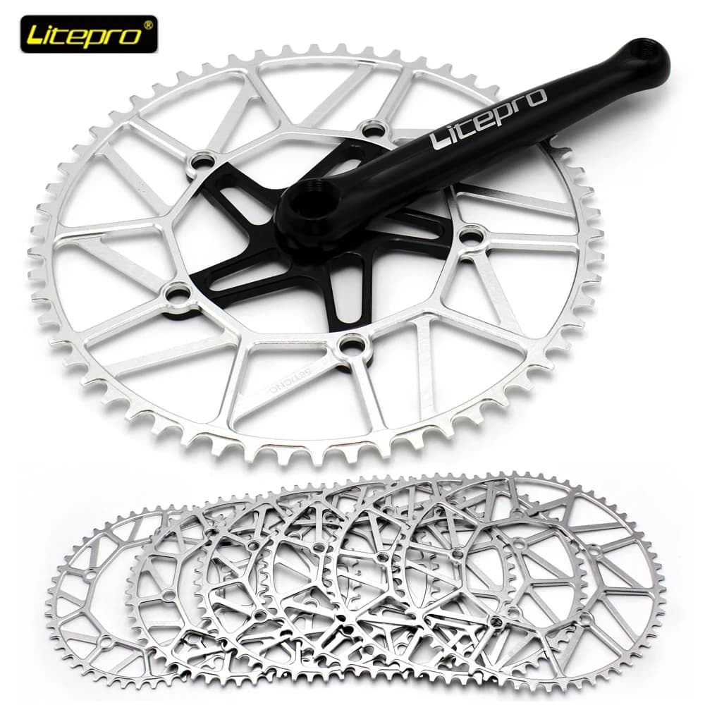 Litepro protezione ruota dentata bmx catena di collegamento corona 130bcd per bicicletta bmx ruota dentata a disco singolo pieghevole guarnitura bici dente