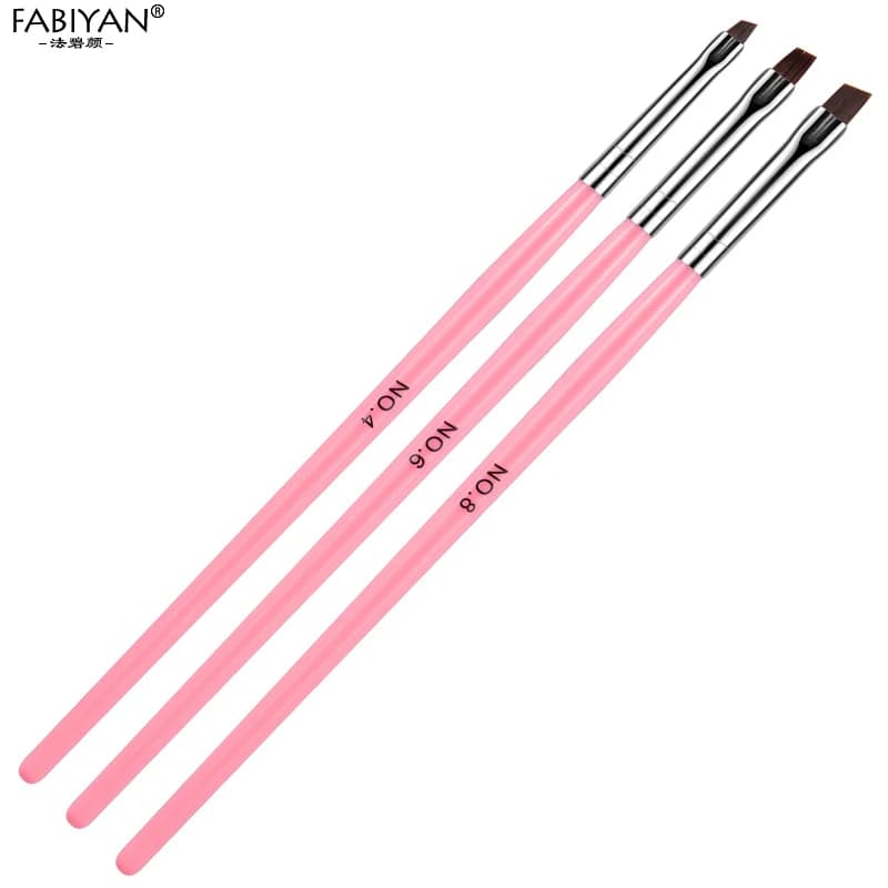 3 pezzi rosa fila punteggiatura punto pittura piatta intaglio di cristallo gel UV nail art punte per smalto acrilico penna pennello set di strumenti per manicure