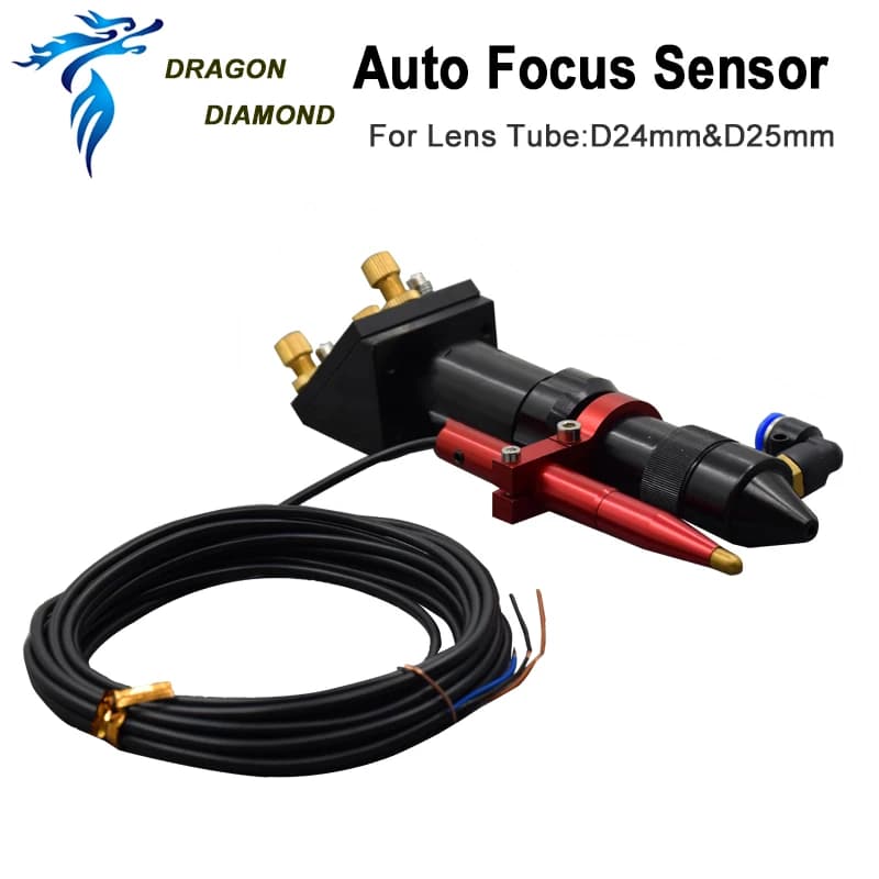 Z-axis lens pipe with 24 mm 25 mm automatic focus sensor for CO2 laser engraving machine