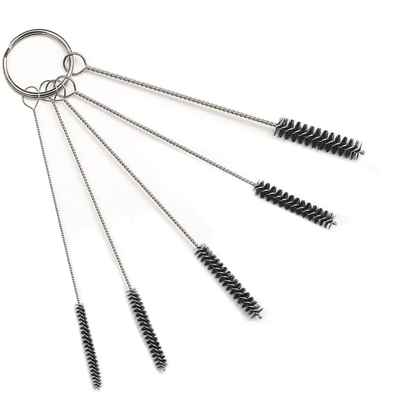 1 set di spazzole per la pulizia del tabacco in nylon e acciaio inossidabile, accessori per strumenti per la pulizia del tubo di fumo per pipa da tabacco