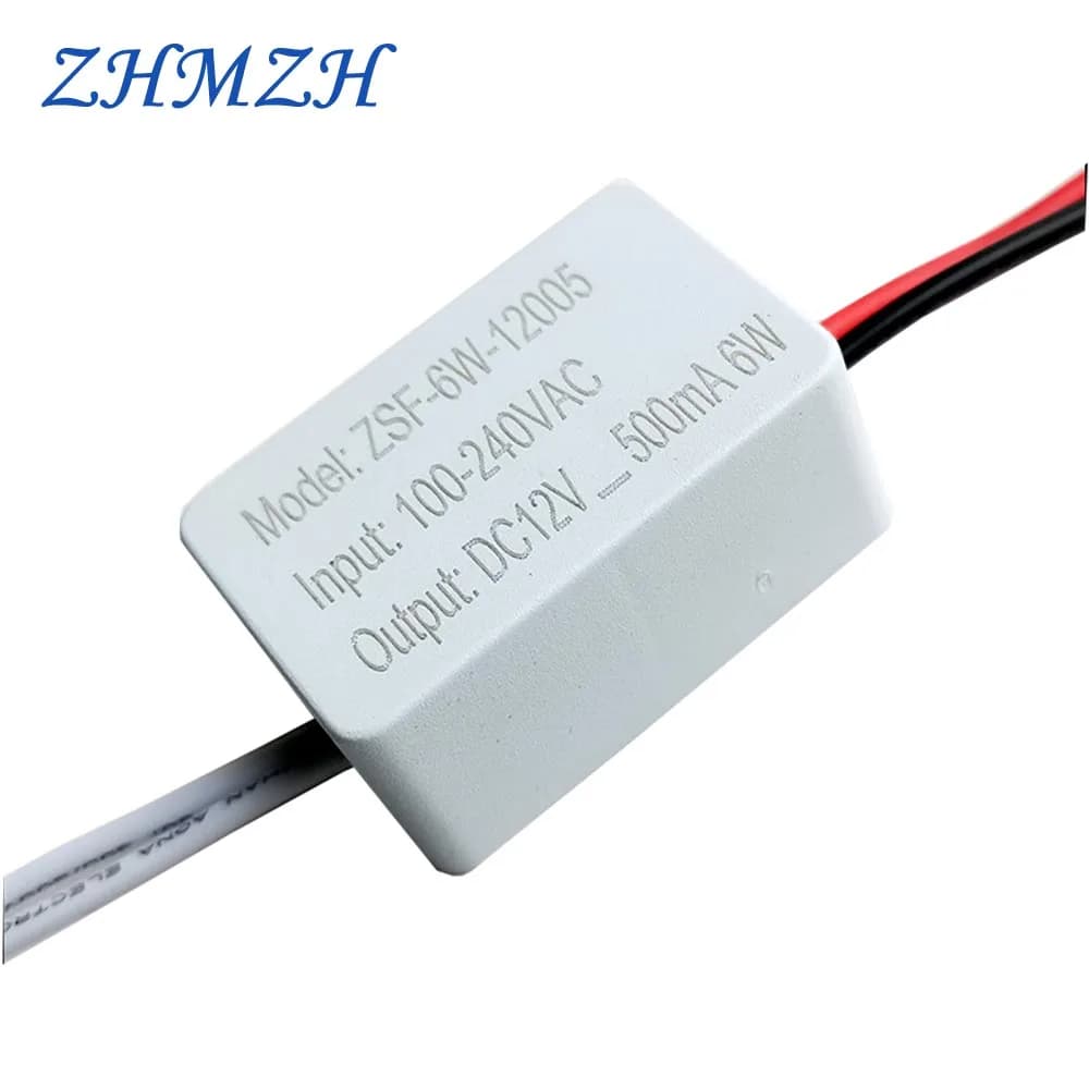 DC12V LED Driver 6W alimentatore ventola AC220V a DC12V corrente costante tensione costante 500mA bassa tensione per lampada armadio