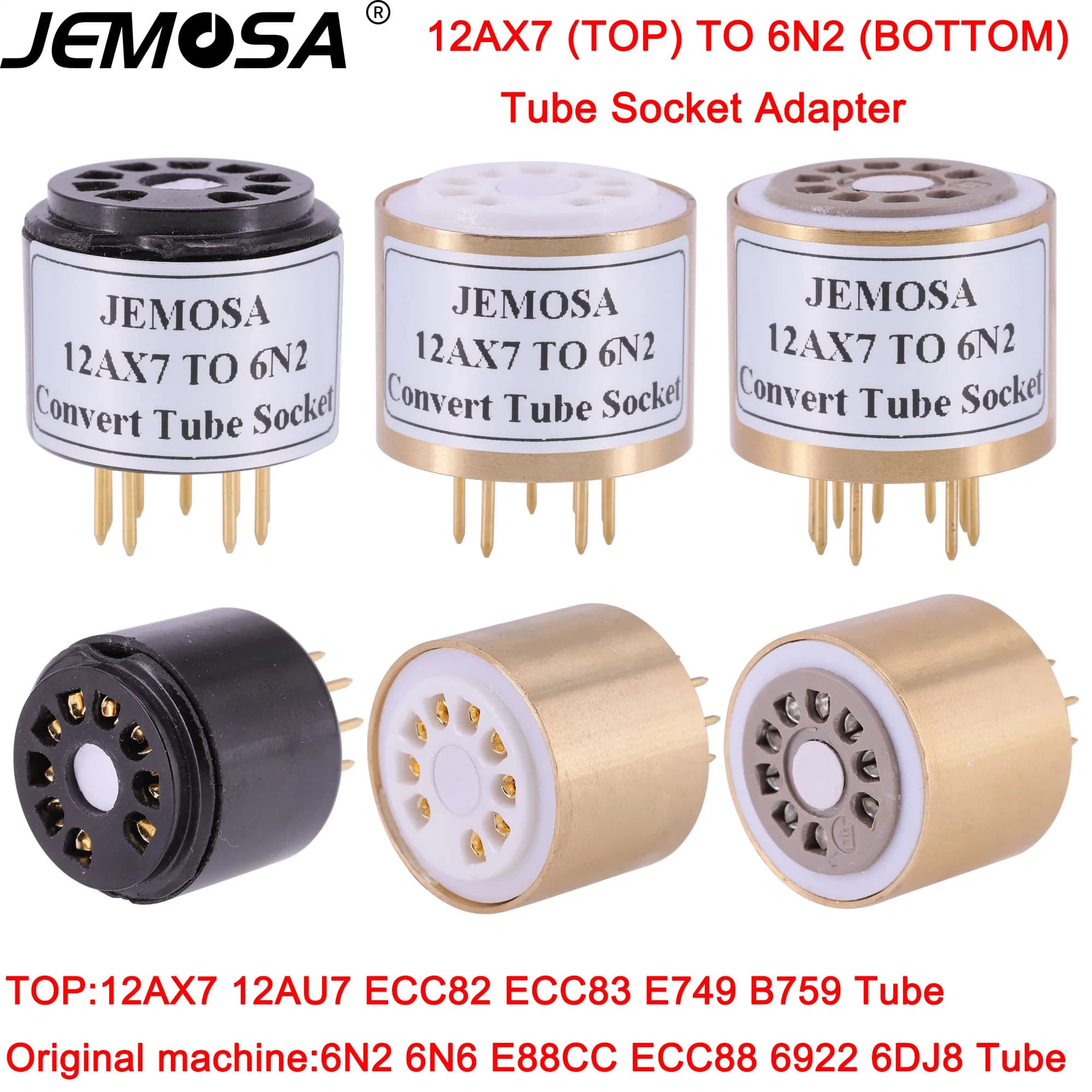 1PC 12AX7 12AU7 ECC82 ECC83 A 6N2 6N1 6N6 6922 ECC88CC FAI DA TE Amplifier Audio Hose Convert HIFI Adapter
