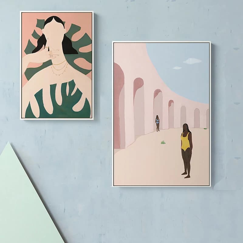 Grace Plant Painting Abstract Woman Poster Nordic poster Wall Art Canvas Painting Pictures for Living Room Home Decor Frameless