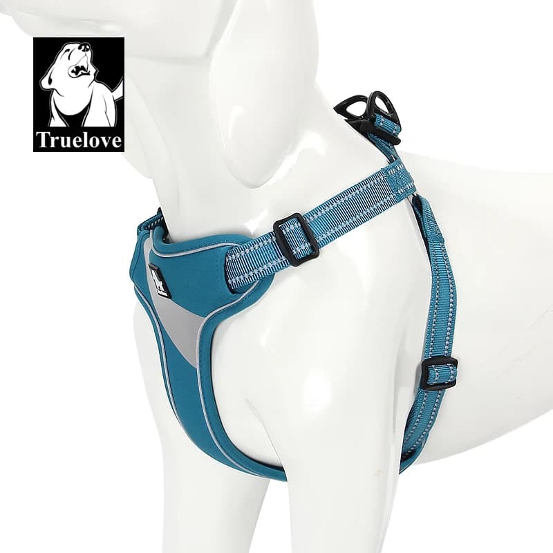 Truelove TLH5991 No‑Pull Dog Harness, Adjustable Vest with High‑Visibility Reflective Strips, Easy On & Off for Night Outdoor Wa
