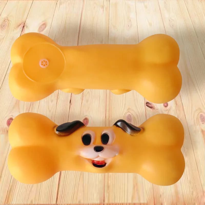 Dog Toys Face Bone Puppy Chew Squeaky Toys Pet Dogs Toys for Medium Dog Teeth Cleaning Training Playing Interactive Toy