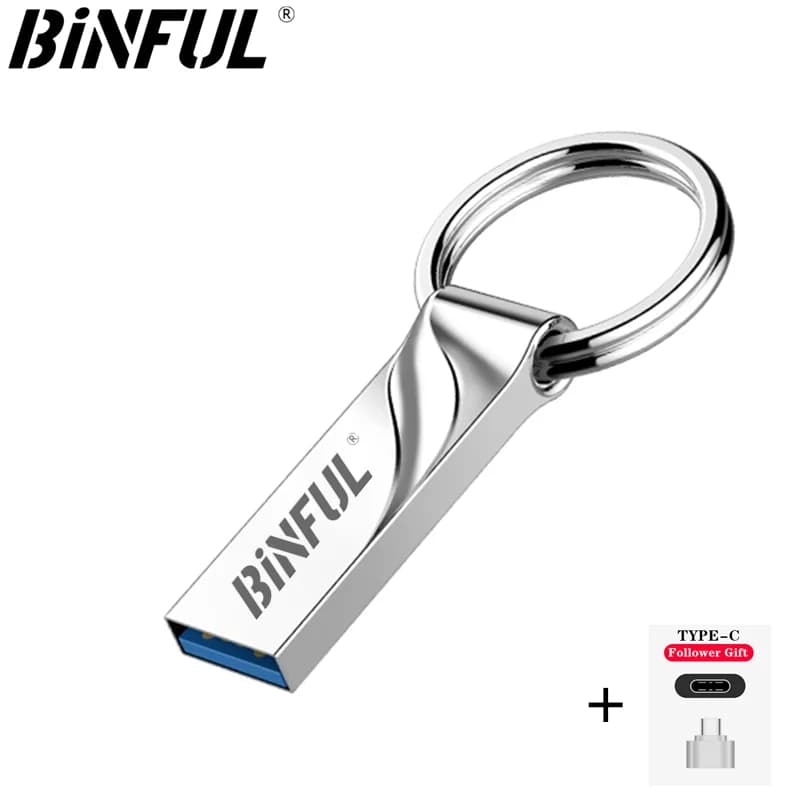 BINFUL fast pen drive 4GB flash usb memory 8GB metal pendrive 16GB 32GB Key usb flash drive 64GB 512GB cle usb stick pen Type-C