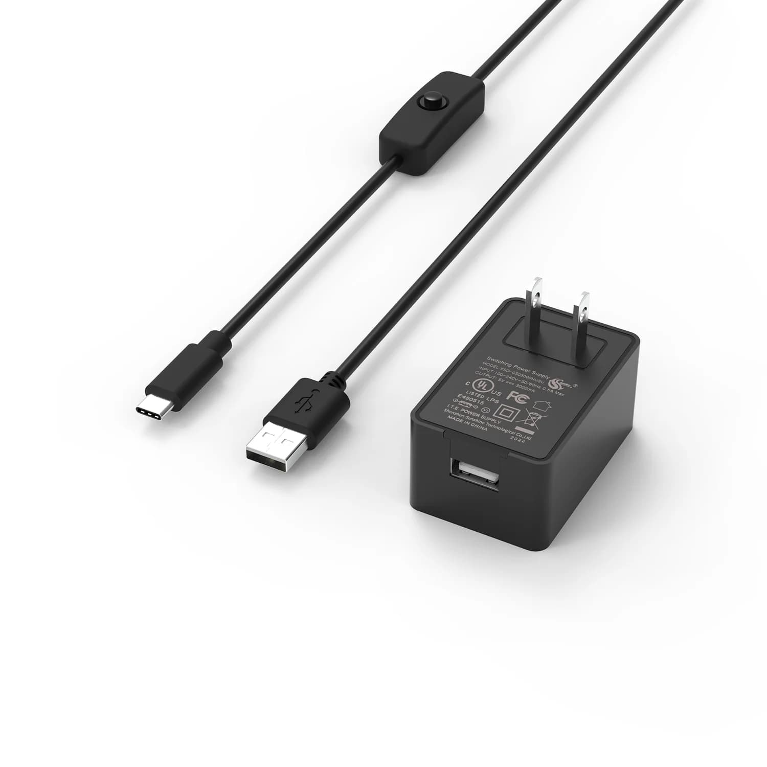 Nuovo Per Raspberry Pi 4 USB Tipo C Cavo di Alimentazione Caricatore 5.25 V/3A 1.5 M/4.92Ft USBC Cavo Adattatore di Alimentazione