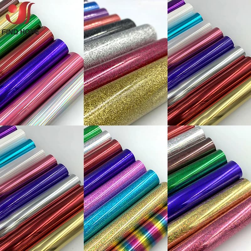20 cm * 25 cm Bundle Glitter Lucido Trasferimento di Calore Vinile Ferro-on Pressa di Calore HTV T-shirt Tessili taglio Craft Cutter Film