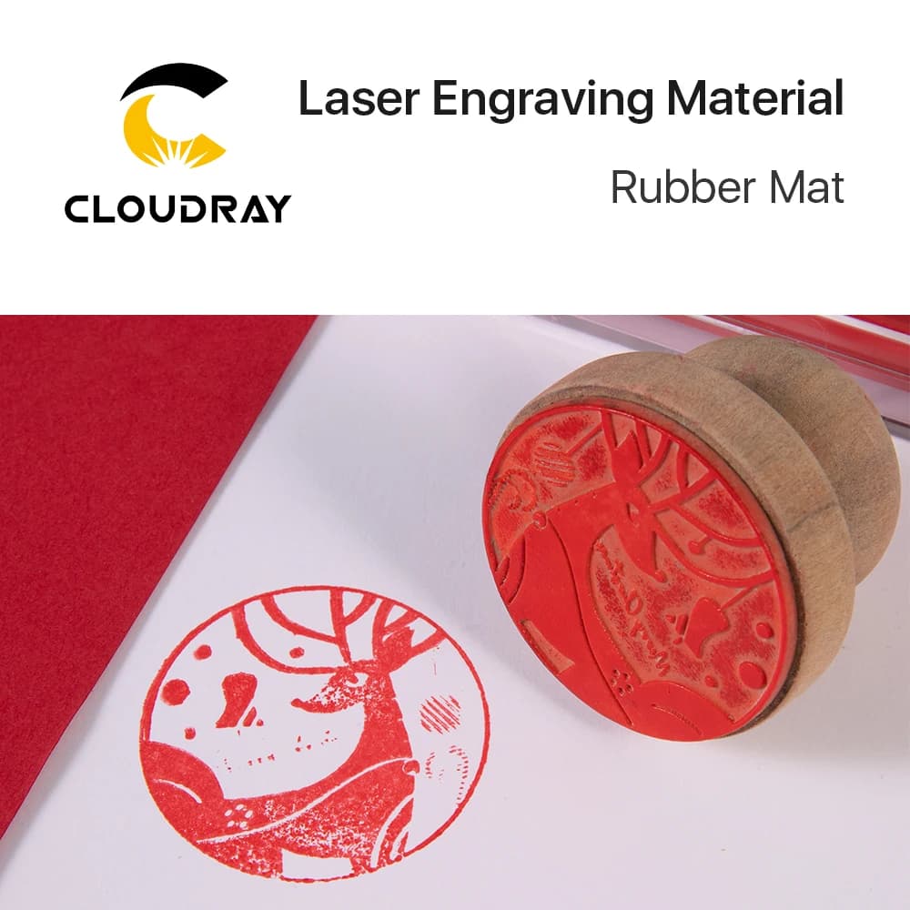 Rubber Mat Cloudray Laser Engraving Material Seal for Engraving Artistic Design Material DIY for Laser Engraving and Marking Machine