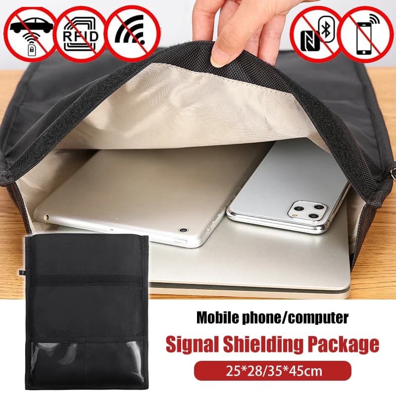 Borsa protettiva per segnale per notebook Spazzola antifurto RFID Borsa Faraday per telefono cellulare Borsa per blocco segnale di radiazione Custodia antitracking