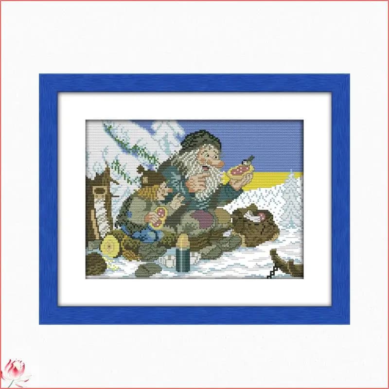 Kit punto croce stampato The Snow Bird 14ct 11ct Kit ricamo tessuto tela modello personaggio fai da te set da cucito decorazione della casa