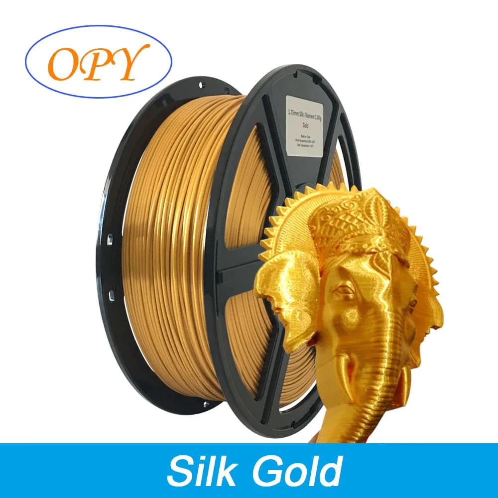 Silk Filament Pla 1Kg 3D Printer 1.75Mm Silver Copper Blue Green Metal 10M 100G Wire Material Wire Sample