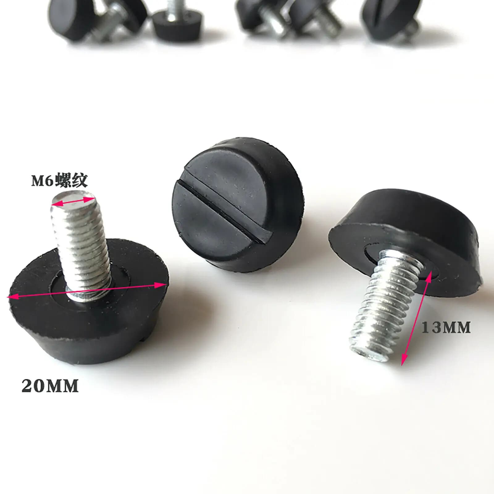 10 pz mobili tavolo sedia divano armadio regolabile livellamento gamba piedi Glide scorrevole livellatore Base vite-in M6 bullone su Pad