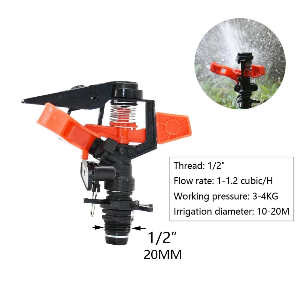 360 Degree Rotating Jet sprinkler nozzle Garden Lawn Watering Sprinklers With Plastic Spike Inserting Ground Automatic Watering