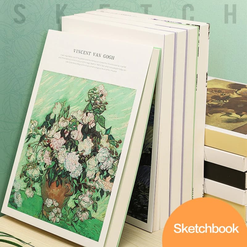 Thicken SketchBook Notebook Beige Paper Art Painting Drawing Graffiti Watercolor Book Memo Pad Stationery Office School Supplies