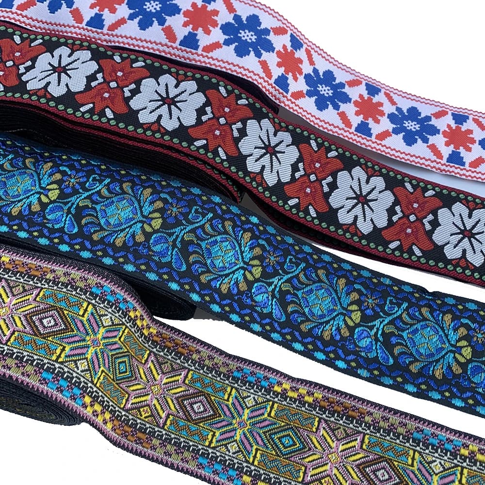 5 CENTIMETRI 2022 NUOVO Poliestere Tessuto Jacquard Nastro Fiori Borsa Cinghia Cintura Tessuto Modello Totem Per Tenda E Abbigliamento Accessorio FAI DA TE