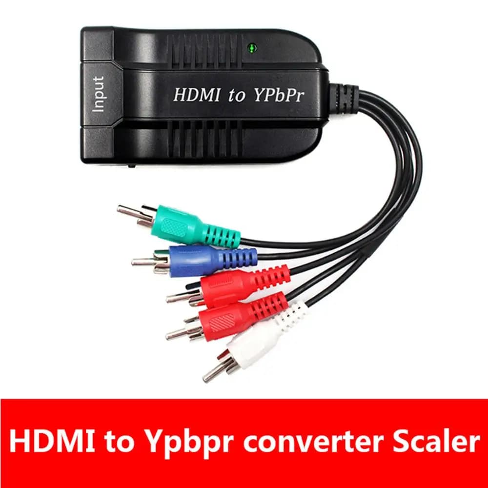 HDMI 1080p compatible HDTV video converter adapter to 5 components RCA Ypbpr with power supply (DC cable)