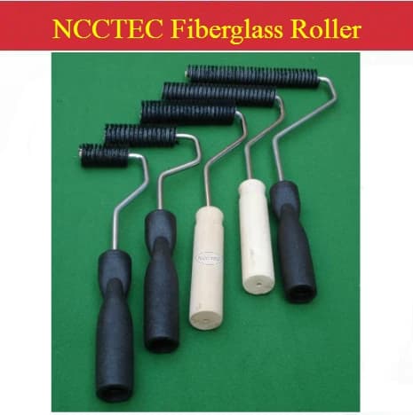 Spring brush with glass fiber bristles, diameter 22 25 28 mm, length 50-200 mm, ridge roller | GRP bubble resin from 0,88''-1,12'' * 2''-8'' for processing