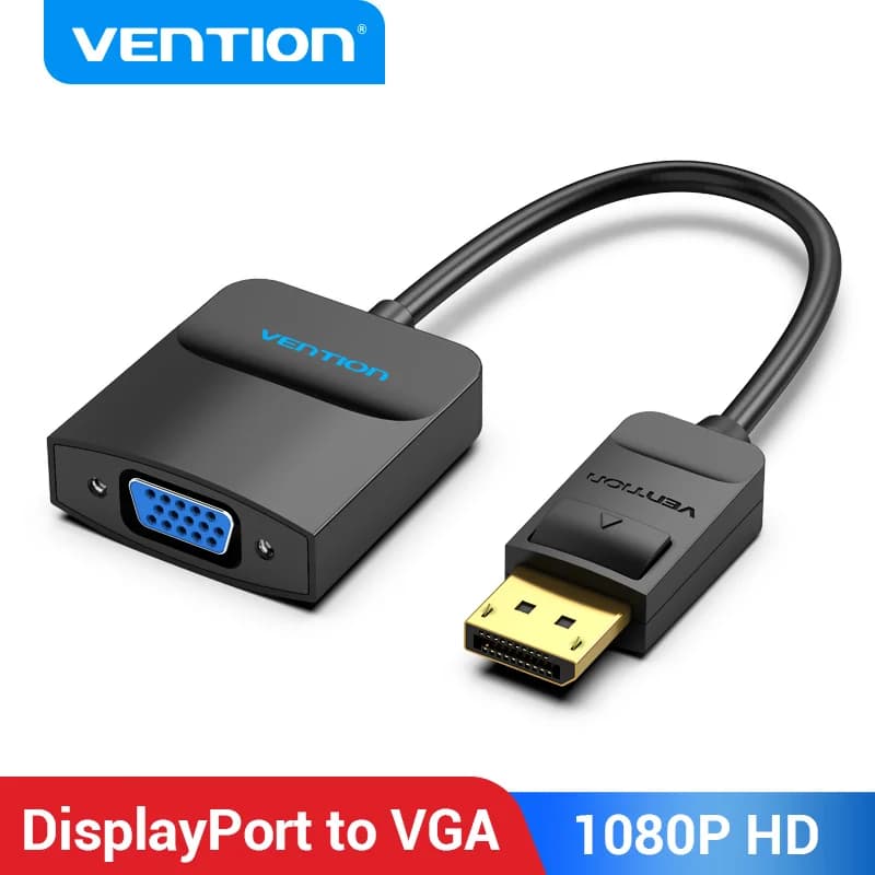 Adattatore DisplayPort Vention adattatore DP a VGA da 1080P convertitore DP maschio a VGA femmina per Monitor proiettore adattatore DP a VGA