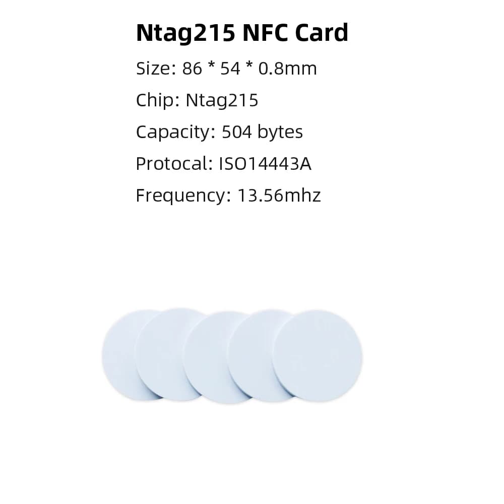 5YOA 50/30 pz NFC Ntag215 Chiave Moneta 13.56 MHz NTAG 215 Carta Etichetta Universale RFID Ultraleggero Tag Etichette 25 mm di diametro Scatola Rotonda
