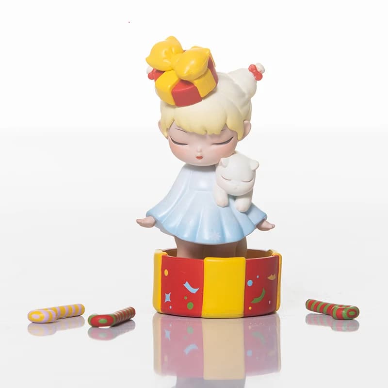 Blind Box Toys White Night Fairy Kemelife Christmas Snow Songs Series Kawaii Tide Play Surprise Bag Cute Model Christmas Gift