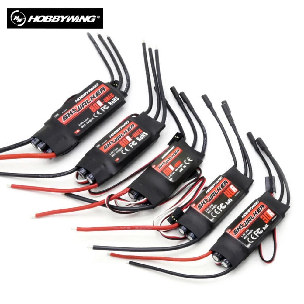 Vecchia Vesion Hobbywing SKYWALKER ESC 15A/20A/30A/40A/50A/60A/80A Costruisci in bec UBEC Brushless RC elicottero aereo Quadcopter