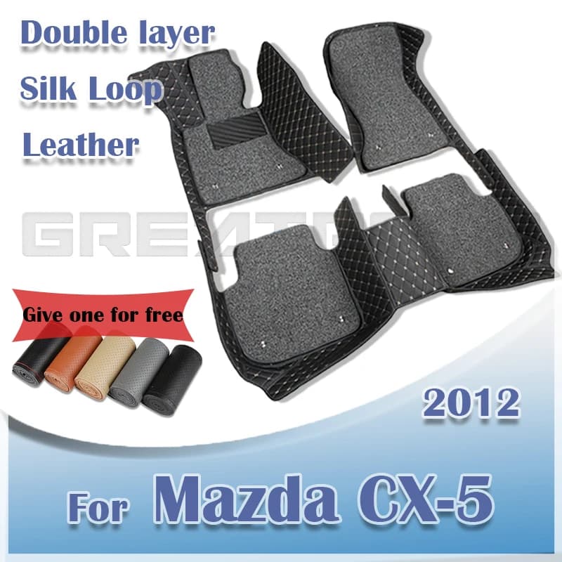 Tappetini Auto per Mazda CX-5 CX5 2012 tappetini Auto a doppio strato tappeti personalizzati accessori interni parti