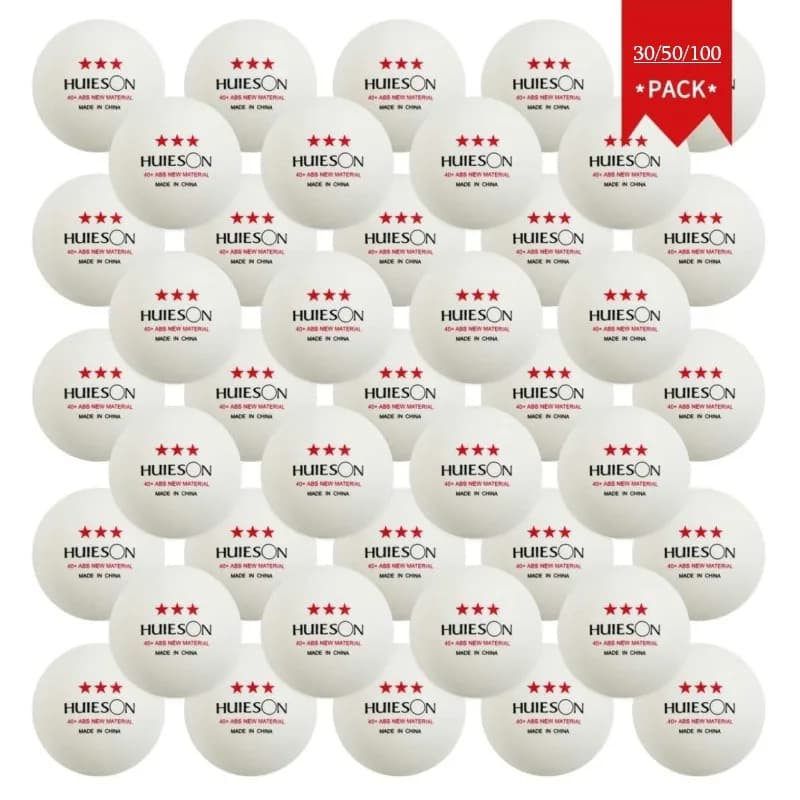Huieson Palline da Ping Pong Professionali a 3 Stelle 30/60/100 Pezzi Palline da Ping Pong 40mm 2.8g Palline da Pingpong in Plastica ABS per Partita