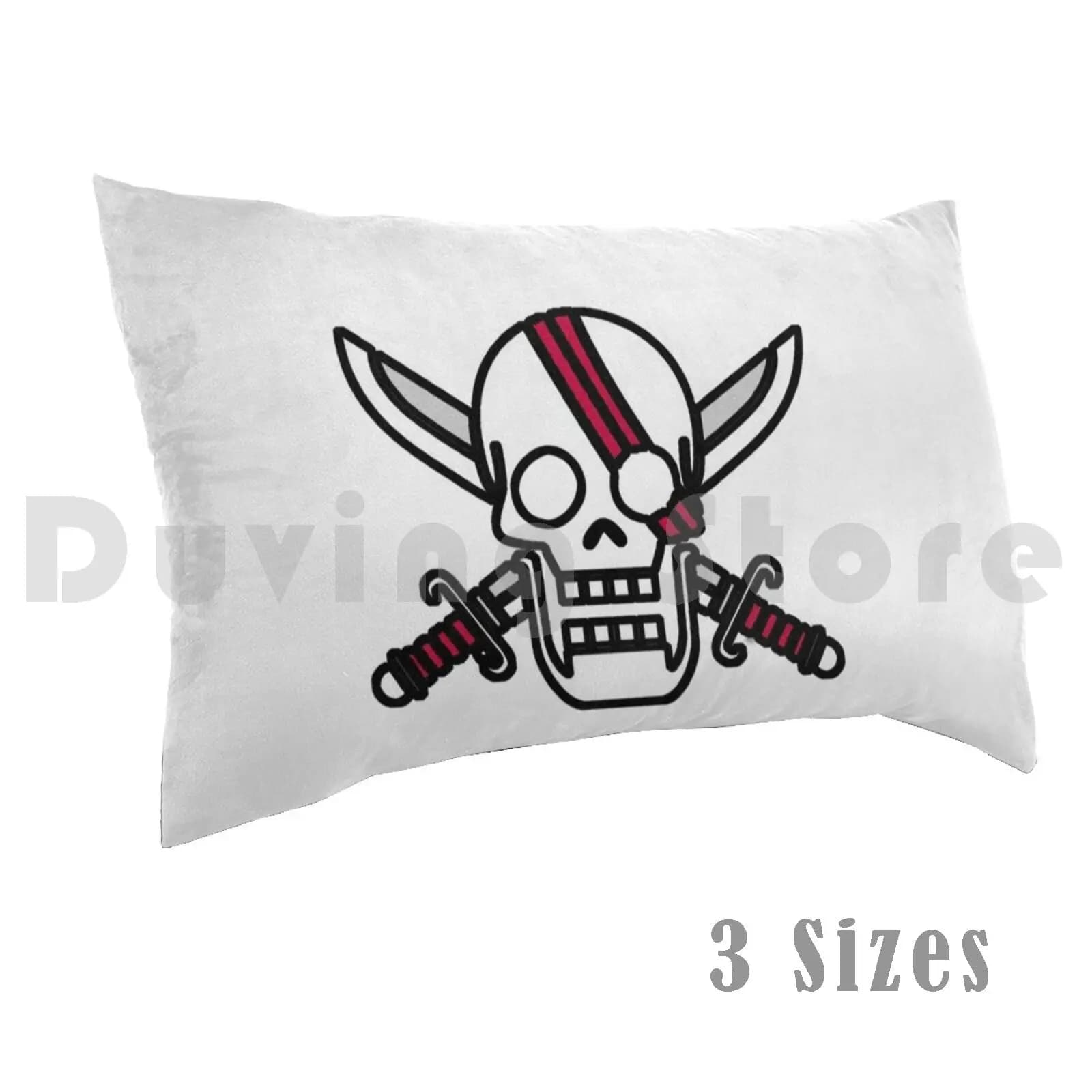 Federa per cuscino con logo Shanks stampata 50x75 Logo con barba bianca Cultura pop Rufy Animates Manga