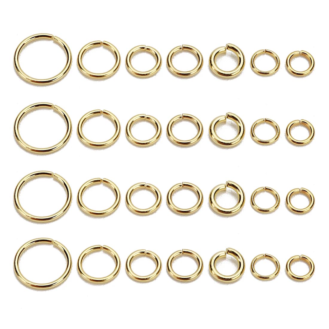 100 pz 3/4/5/6/7/8/10mm Anelli di Salto In Acciaio Inox Split Anello Connettori Per Gioielli FAI DA TE Che Fanno Trovare Accessori All'ingrosso