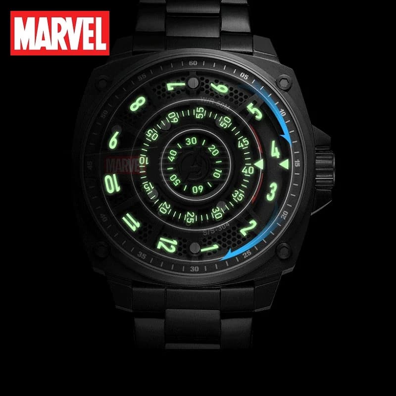 Marvel Avengers For Mens Watches Luminous Scale Stainless Steel Quartz Watch Men's Watch Coated New Sport Relogio Masculine