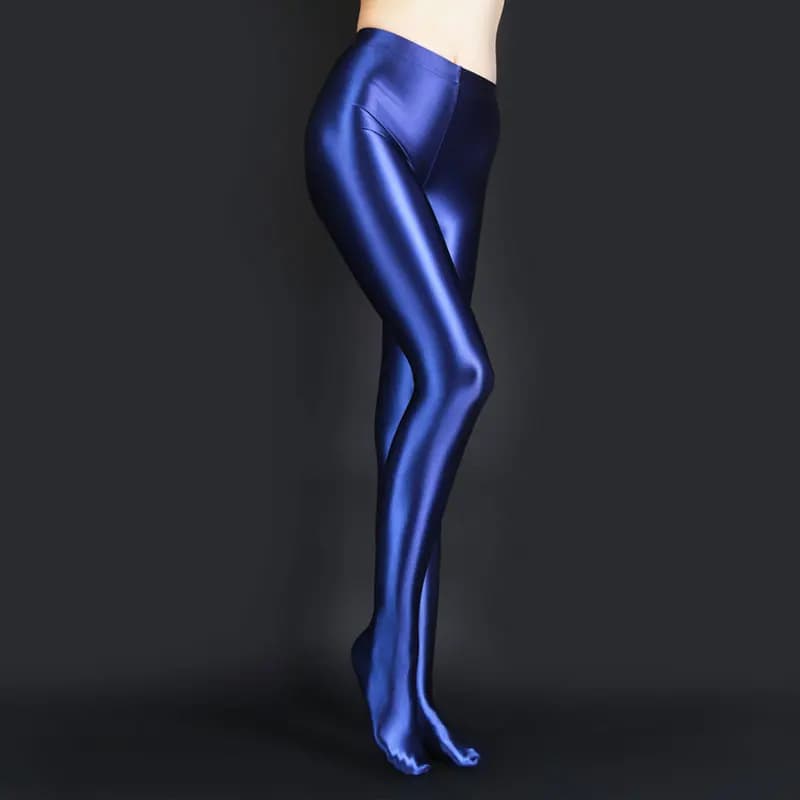 Donne sexy olio lucido lucido matita piena pantaloni leggings elastici completi leggings sexy lisci pantaloni da palestra a vita alta collant da cameriera