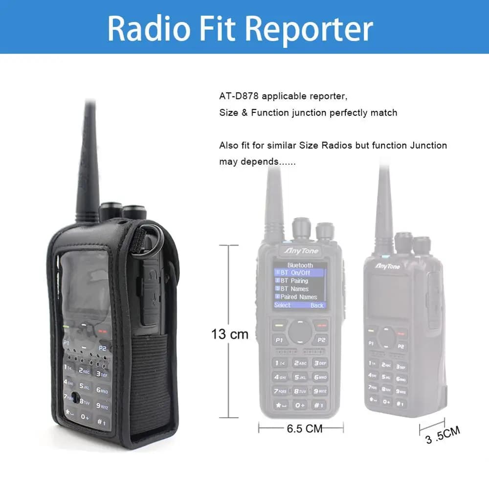 ANYTONE AT-D878UV PLUS Portable Ham Radio Walkie Talkie custodia in morbida pelle accessori per il supporto della copertura della borsa