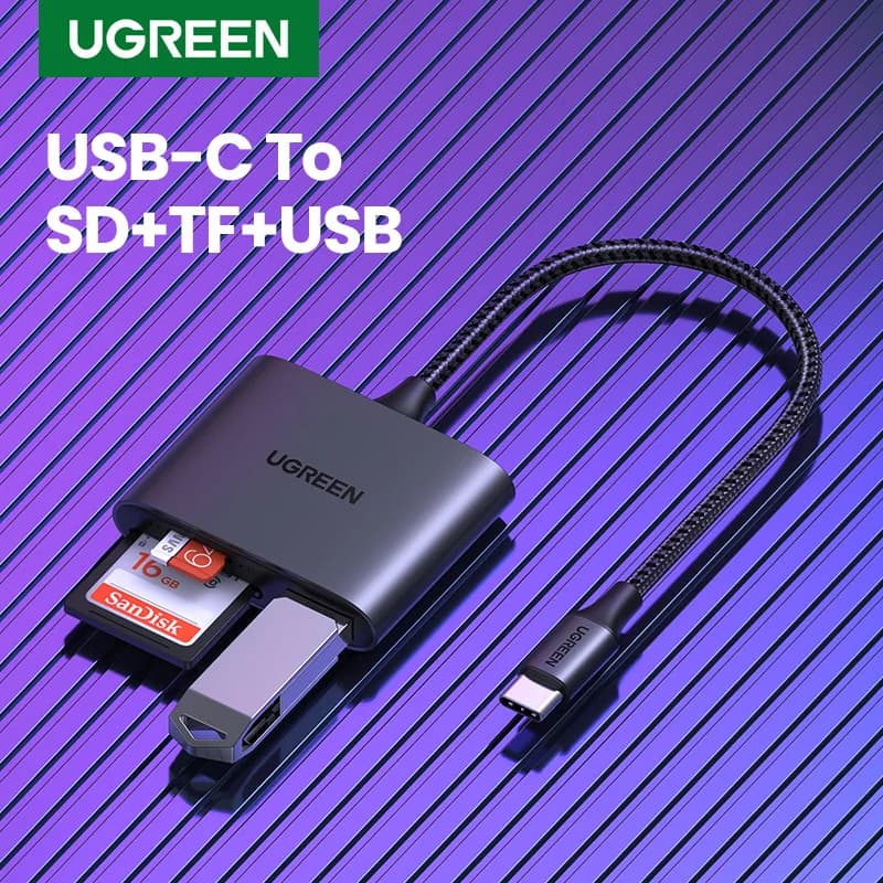 UGREEN lettore di schede USB C tipo C a USB SD lettore di schede Micro SD per iPad accessori per Laptop adattatore per schede di memoria lettore di schede SD