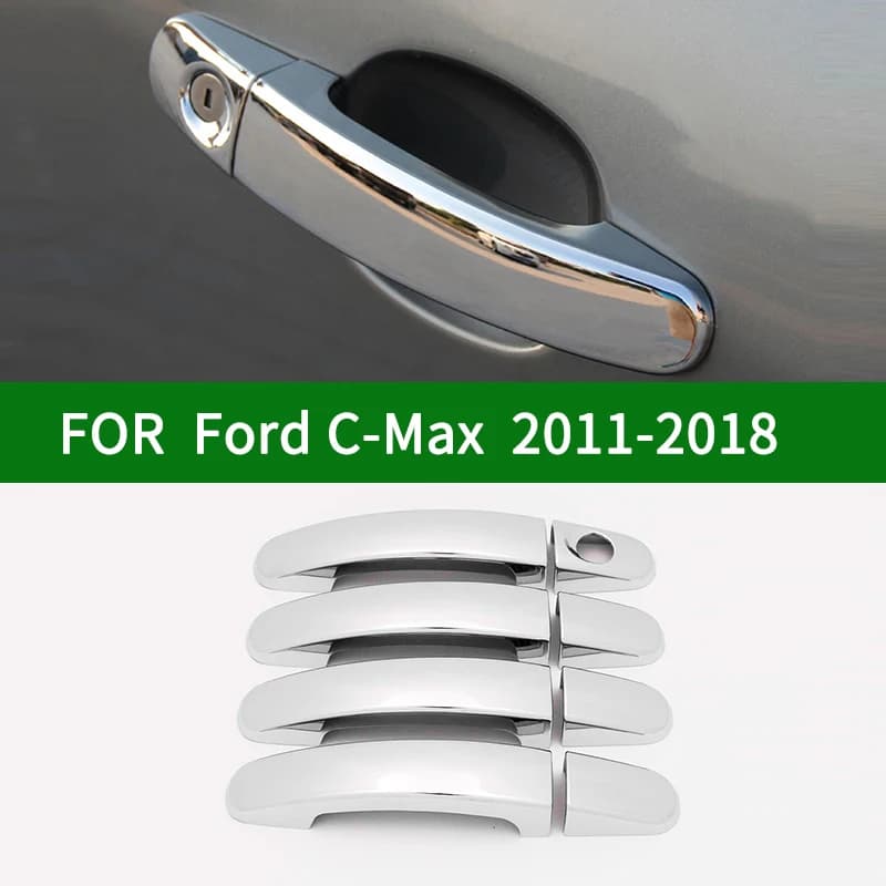 Per Ford Grand C-Max Energi 2011-2018 Accessorio Lucido Argento Cromato Auto Porta Maniglia Dello Sportello Laterale Coperture Trim 2014 2015 2016 2017