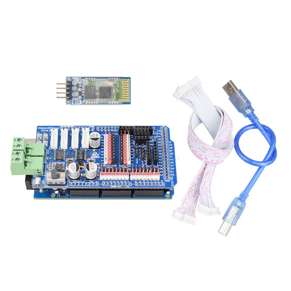 Arduino Mega2560 RC Control 4WD Robot Car Controller for Robotic Arm Open Source Learning Kit for Robotics