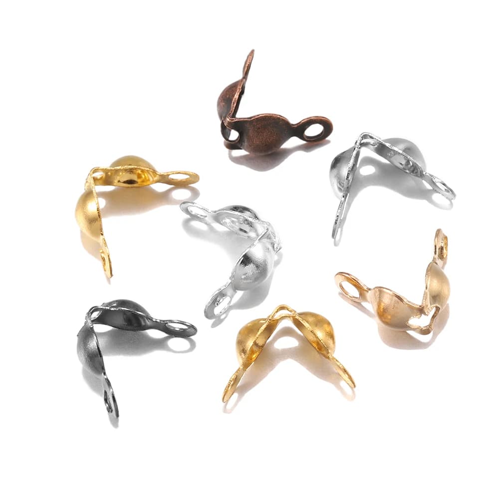 200 pz/lotto 4*7 millimetri Catena Della Sfera di Connettore Catenacci Calottes End Aggraffature Calottes End Aggraffature Perline Forniture Per Il FAI DA TE monili Che Fanno