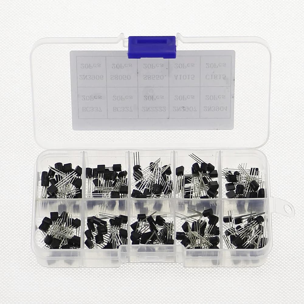 200 pz/set 10 Valori * 20 pz Scatola di Transistor Kit Transistor BC337 BC327 2N2222 2N2907 2N3904 2N3906 S8050 S8550 A1015 C1815